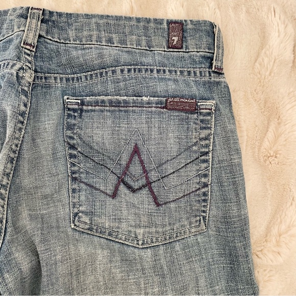 🪩7 For All Mankind VINTAGE Y2K Crop A Pocket Jeans - Picture 10 of 12